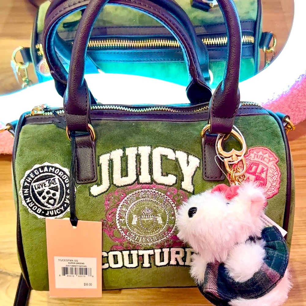 Olive Velvet Juicy Couture Bag